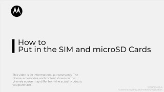 How to put the SIM and microSD cards into your single SIM moto g play  2024 [upl. by Ativel]