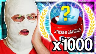 OPENING 1000 COPENHAGEN STICKER CAPSULES SO MANY HOLOS [upl. by Tonie254]