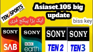 Asiaset105 c band satellite big big updateایک نیا چینل پیکج بائیس کی پر ایڈ۔۔۔02022024 [upl. by Herr]