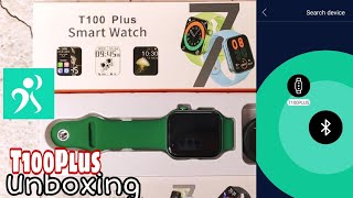 T100 Plus Series 7 SmartWatch Unboxing Video And HryFine SetUp Tutorial Video [upl. by Lubba]