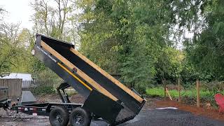 Southland SL71414K Dump Trailer unloading 9500 lbs [upl. by Netnilc124]