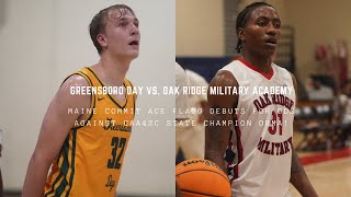 Maine commit Ace Flagg debuts for Greensboro Day vs Oak Ridge Military Academy Full highlights [upl. by Nnylarac]