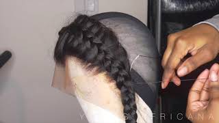 How To Make A Frontal Wig Ft Wiggins Hair  Young Africana [upl. by Meggy]