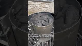 Encendedor de carbón Weber bbq carne webergrill [upl. by Arnaldo]