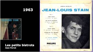 Jean Louis STAIN chante FERRAT Les petits bistrots 1963 [upl. by Anoynek]