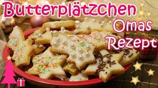 Omas Butterplätzchen  Ausstechplätzchen  Weihnachtsplätzchen mit Zuckerguss [upl. by Necila646]