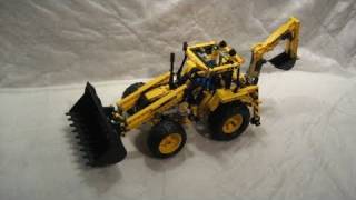 M4Xs Creations  Building Lego Technic  8069 Backhoe Loader [upl. by Cesaro]