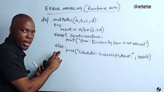 Handling Exceptions with tryexceptelse block in Python s4ep5 education everyone [upl. by Esaj]