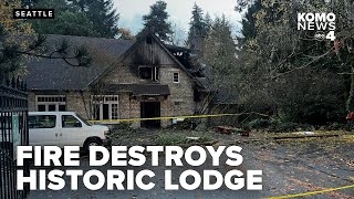 Arson causes estimated 12M in damages to historic Camp Long lodge in West Seattle [upl. by Ilime]