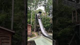 Log Flume in the woods themepark amusementpark knoebels logflume [upl. by Nyladnewg]