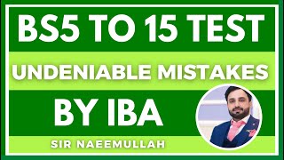 Mistakes In IBA Test  Sir Naeemullah mahar [upl. by Vassell534]