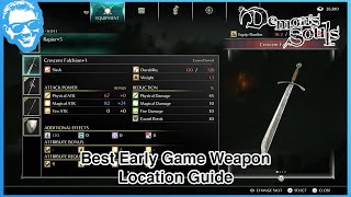 The Best Early Game Weapon Location Guide  Crescent Falchion  Demons Souls Remake 4k HDR [upl. by Sirc]