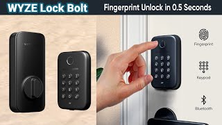 Wyze Auto Lock Bolt Fingerprint Keyless Entry Door Smart Bluetooth Backlit Keypad IPX5 Black [upl. by Rosenberger]