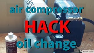 Air compressor oil change hacks [upl. by Corron921]