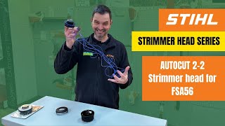 How to change the Stihl Autocut 22 strimmer head with 16mm line  Stihl strimmer head series [upl. by Jemena]