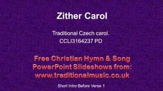 Christmas Hymn Lyrics amp Music Zither Carolflutebassstrings [upl. by Anuhsal]