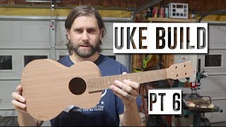 StewMac Ukulele Kit part 6  installing frets and prepping the neck [upl. by Brenza]