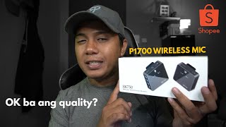 Pinakamurang Wireless Mic sa Shopee  YTOM Wireless Mic SK750 Unboxing and Review [upl. by Essirehs]