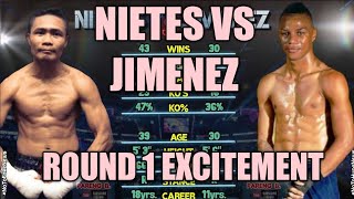 Ahas Nietes vs Jimenez round 1 live excitement [upl. by Gilleod886]