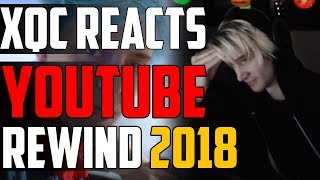 xQc REACTS TO YOUTUBE REWIND 2018  xQcOW [upl. by Lecirg]