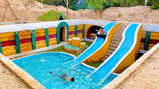 120 Days Building Underground House With Water Slide To Swimming Pool [upl. by Pan]