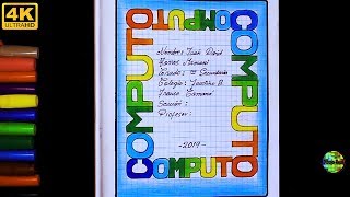 COMO DIBUJAR CARATULA PARA COMPUTO [upl. by Atikal]