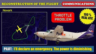 Throttle problem The power is diminishing  Mountain Air Cargo Cessna Caravan  Newark ATC [upl. by Bellda]