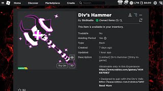 Sniping Divs Hammer In game free ugc [upl. by Olnee364]