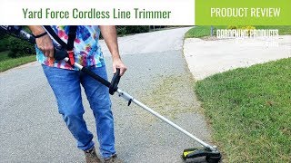 Yard Force Cordless 120 V Line Trimmer Review  The Gardening Products Review [upl. by Lotsirhc]