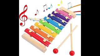 Unboxing Wooden Xylophone Musical Instruments Toy Wooden 8 Keys Hand Knock Video  Kinmel Sewa [upl. by Henryson906]