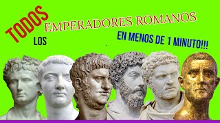 TODOS los EMPERADORES ROMANOS en 1 minuto [upl. by Othella]