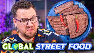 Taste Testing STREET FOOD from Around the World [upl. by Sinai]