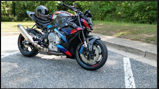 I installed Evotech front amp rear axle sliders rear spoils amp radiator guards on my BMW M1000R Comp [upl. by Gnohc]