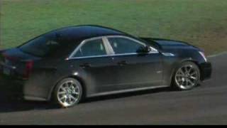 556 hp Cadillac CTSV vs BMW M5 Road amp Track Battle [upl. by Eiggep]