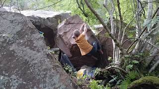 Backhand smash  Kullaberg boulder [upl. by Nibuz520]