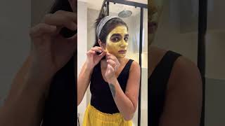 I tried trending gold peel off mask😀 goldpeeloffmask goodvibes [upl. by Janaya54]