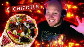 TIMTHETATMAN EATS HIS SMOKED BRISKET BURRITO FROM CHIPOTLE [upl. by Pollock]