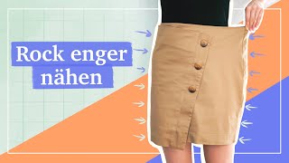 Rock enger nähen  Rock verkleinern für AnfängerInnen DIY  NähBasics 2 [upl. by Wiles]