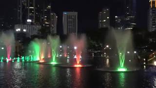 Kuala Lumpur  KLCC Music Fountain Light Show [upl. by Nalliuq]