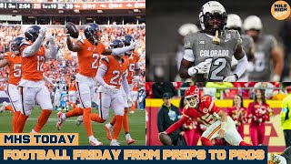 FOOTBALL FRIDAY on MHS Today Broncos Buffs Preps [upl. by Nylaj917]