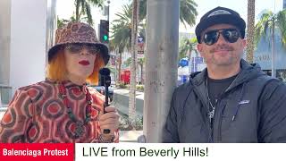 Shame in Beverly Hills LIVE From The Balenciaga Protest [upl. by Harret]