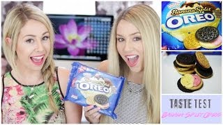 OREO Taste Test  Banana Split Oreos [upl. by Teeniv162]