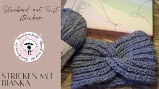 Stirnband mit Twist stricken  Schnell [upl. by Nimajnab487]