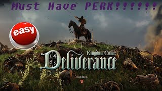 Kingdom Come Deliverance Most Important Perk [upl. by Gasser]