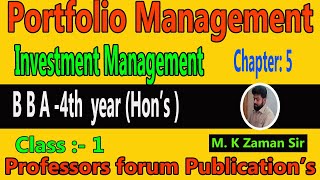 B B A 4th yearInvestment Management Portfolio  Class1 [upl. by Aiekan229]