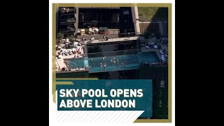 Sky pool opens in London  Shorts [upl. by Rydder]