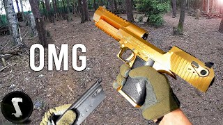 The Golden Overpowered Airsoft Desert Eagle you will NEED [upl. by Burnside]