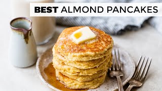 EASY ALMOND FLOUR PANCAKES  fluffy Keto breakfast [upl. by Snah247]