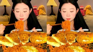 ASMR MUKBANG CHEESE PIZZA JUICY BURGER amp TURKEY NOODLES RELAXING EATING [upl. by Ientirb]