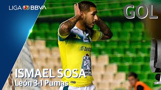 Gol de I Sosa  León 3  1 Pumas  Liga BBVA MX  Clausura 2020  Jornada 10 [upl. by Urbai]